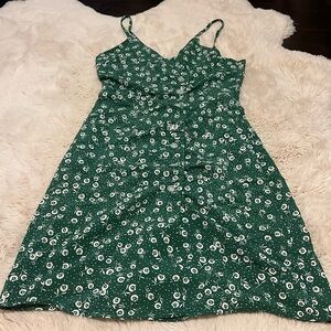 SHEIN Green Button up Dress
